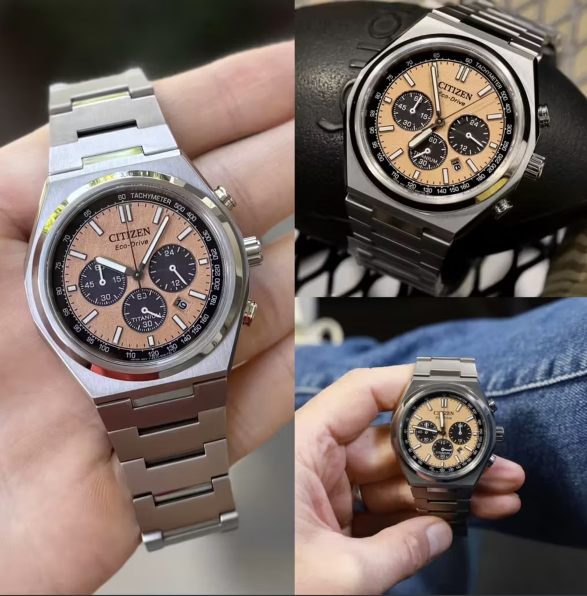 Reloj CITIZEN Zenshin Chrono Super Titanium Eco-Drive CA4610-85Z | Caja y brazalete de TITANIO | ZAFIRO | 10ATM/100m | Caja 42,5mm