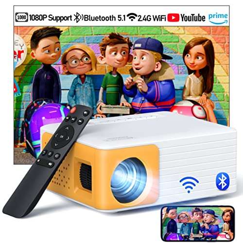 Mini Proyector WiFi Bluetooth - Proyector Portátil Full HD 1080P Soporte