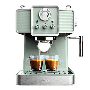 Cecotec Cafetera Express Power Espresso 20 Tradizionale 1350 W, Espresso y Cappucicno, y Thermoblock, Vaporizador, Manómetro