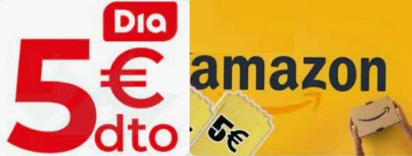 Consigue 5€ de descuento para compra en supermercado Dia-Amazon