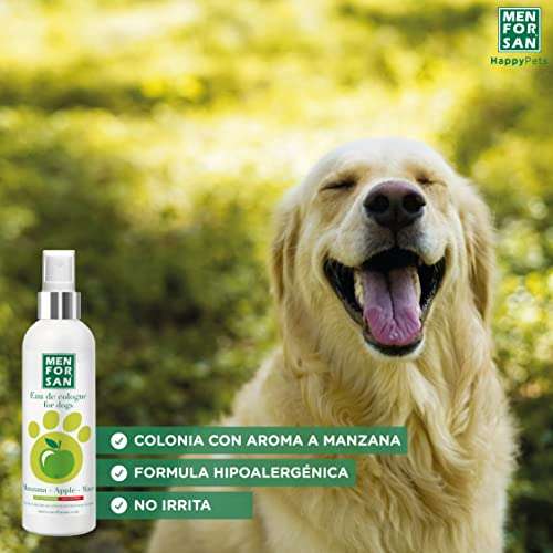 MENFORSAN Agua de Colonia manzana para perros 125ml - Pack de 3 unidades