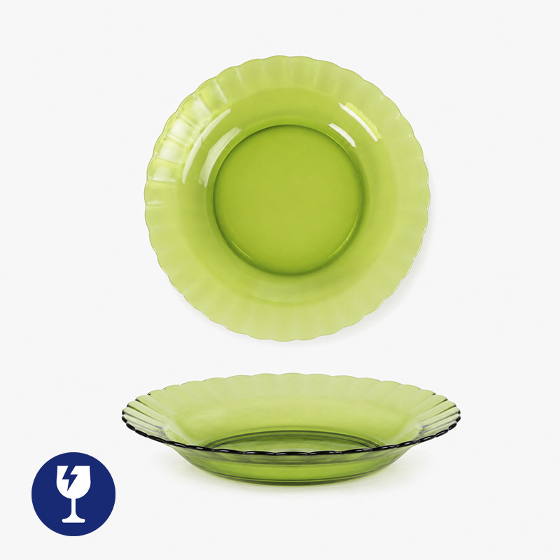 Duralex Set de 6 platos hondos de cristal 23 cm