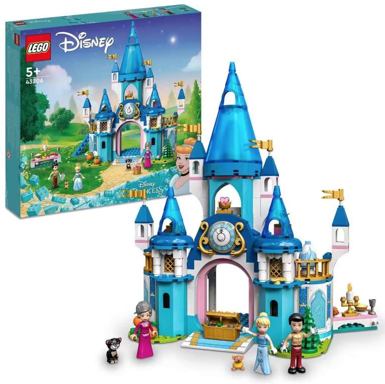 LEGO | Disney 43206 Castillo de Cenicienta y el Príncipe