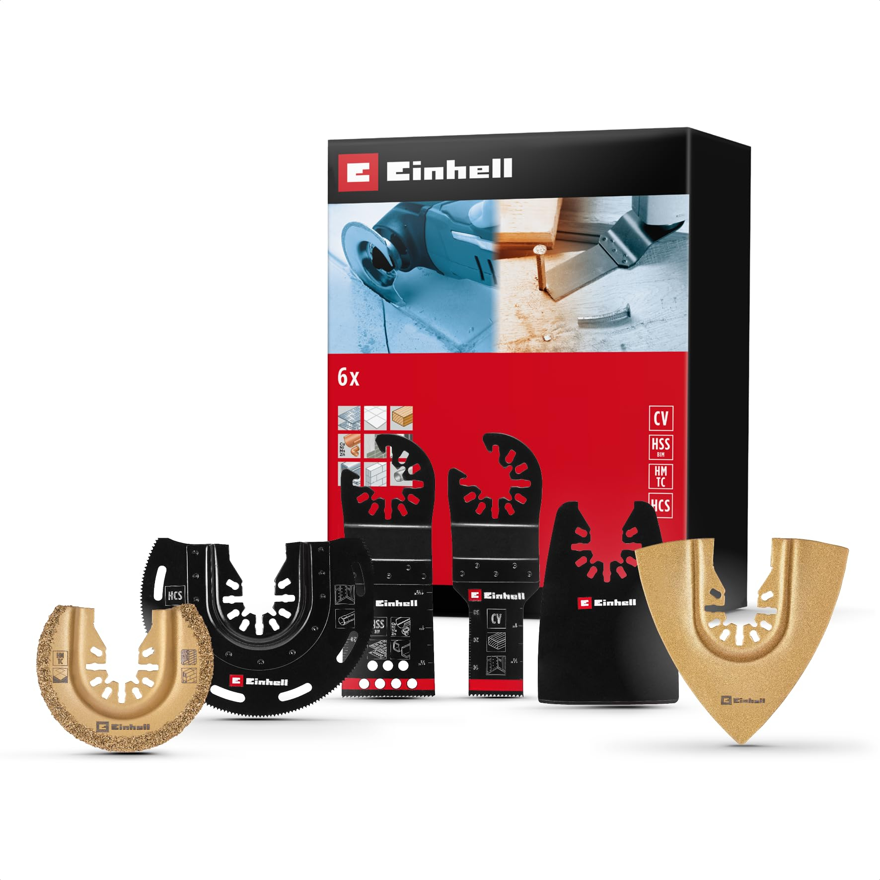 (Reaco - Como nuevo) Einhell - Juego de herramientas multiherramientas originales de 6 piezas