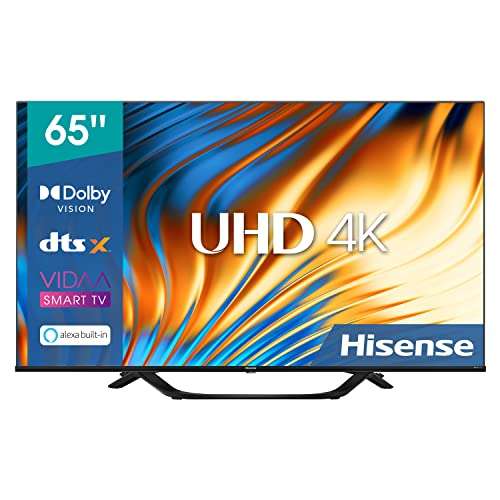 Hisense 65A63H (65") 4K UHD Smart TV, with Dolby Vision HDR, DTS Virtual X, Disney, Netflix, Freeview Play and Alexa Built-in / 55" por 339€
