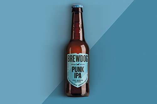 Cerveza Brewdog Punk IPA - Pack 12 Botellas de 33 cl - Cerveza escocesa de estilo New England IPA - 5,6% de alcohol.