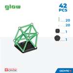 Geomag, Glow Recycled, Construcciones Magnéticas Efecto Glow 42 piezas