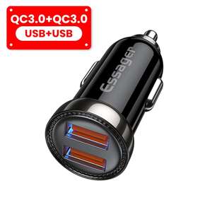 Cargador de coche 2x USB QC 3.0 Essager (Desde España)