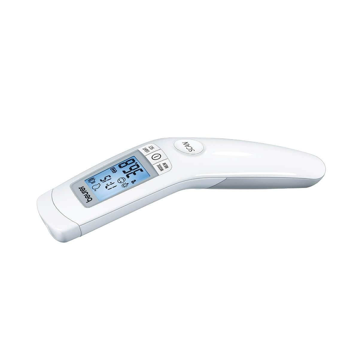 Beurer Termómetro de fiebre infrarrojo digital sin contacto FT 90, termómetro para bebés