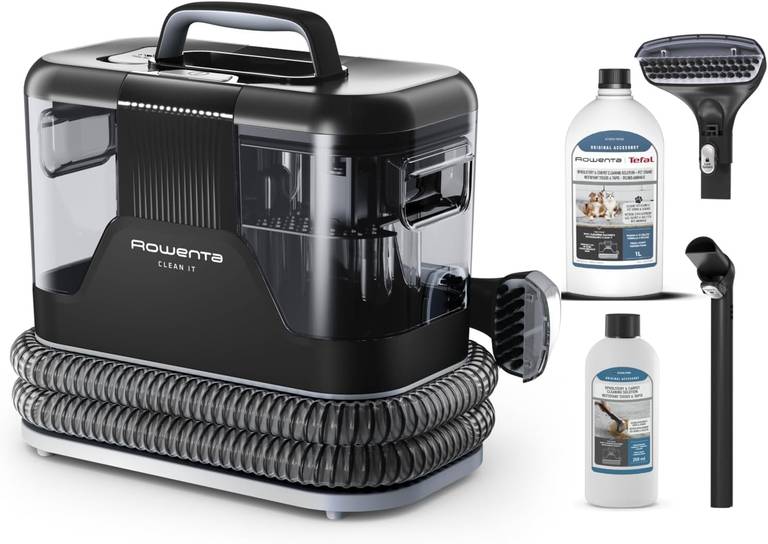 Aspirador de Tapicerías Rowenta Clean It (400W + 1,25L Detergente)