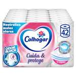 Colhogar Protect Cuida&Protege Odor Block 7x6 - Papel Higiénico Suave y Resistente - Paquete com 42 rollos - 3 Capas