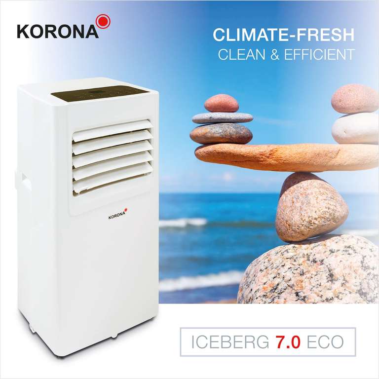Aire acondicionado portátil Iceberg 7.0 ECO | 25 m² | 7.000 BTU/h. Tubo evacuación | Monobloque 3en1 (enfriador,deshumidificador,ventilador)