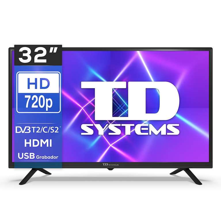 TV LED 80 cm (32") TD Systems K32DLC16H, HD, PVR por USB