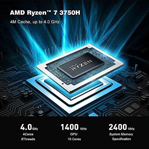 Mini ordenador Beelink SER3 Mini PC, AMD Ryzen 7 3750H ,16GB DDR4/500GB M.2 2280 NVMe SSD
