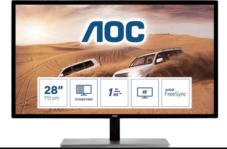 AOC 79 Series U2879VF. 28", 4K Ultra HD, LCD, 1 ms