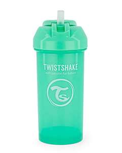 Twistshake Straw Cup Vaso de Aprendizaje para Beber con Antiderrame Boquilla con Silicona Pajita 360 ml