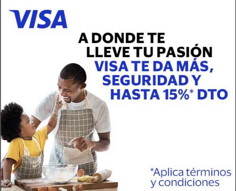 Paga con visa en Amazon y obten un descuento de hasta un 15 %