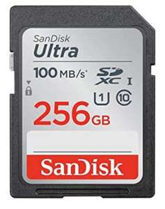 SanDisk Ultra SDHC Tarjeta de Memoria de hasta 100 MB/s, Clase 10 UHS-I, 256 GB