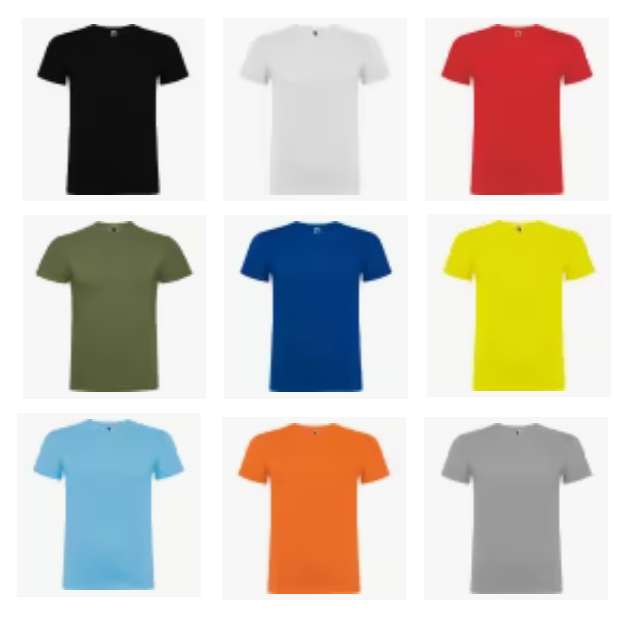 Camisetas 100% algodon 160 gramos - Todos los colores y tallas