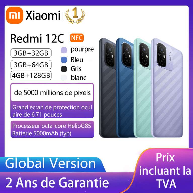 Xiaomi Redmi 12C NFC, 4GB + 128GB (Desde Europa)