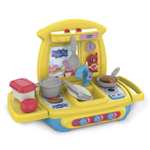 Cocina de juguete de mesa Peppa Pig Premier Kitchen | Incluye 17 accesorios como ollas, cubiertos, fruta y sartén