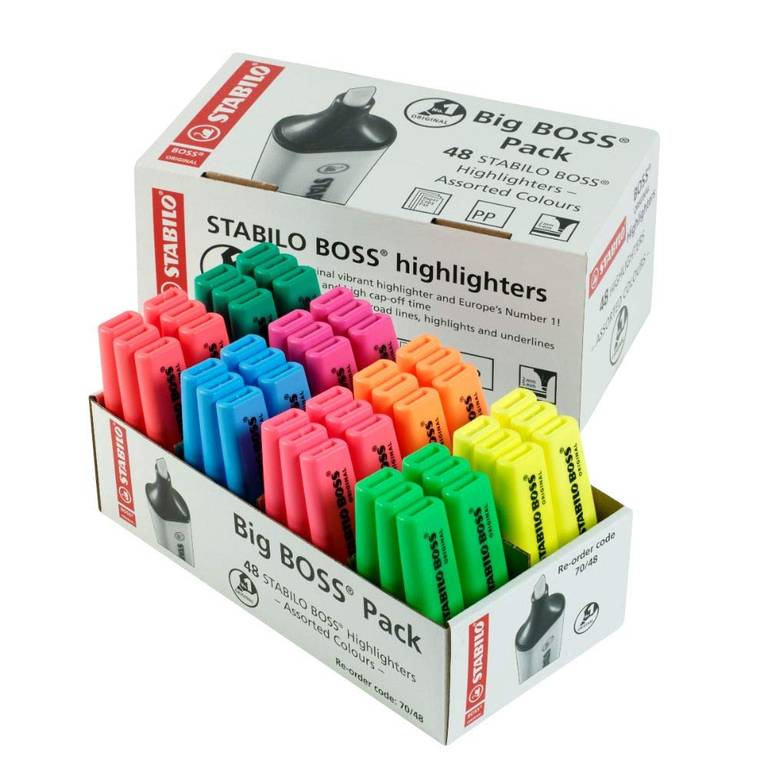 STABILO – marcador fluorescente – BOSS ORIGINAL pack de 48, surtido especial