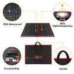 Kit de panel solar 100W plegable, ligero, monocristalino con control solar, 2 salidas USB,