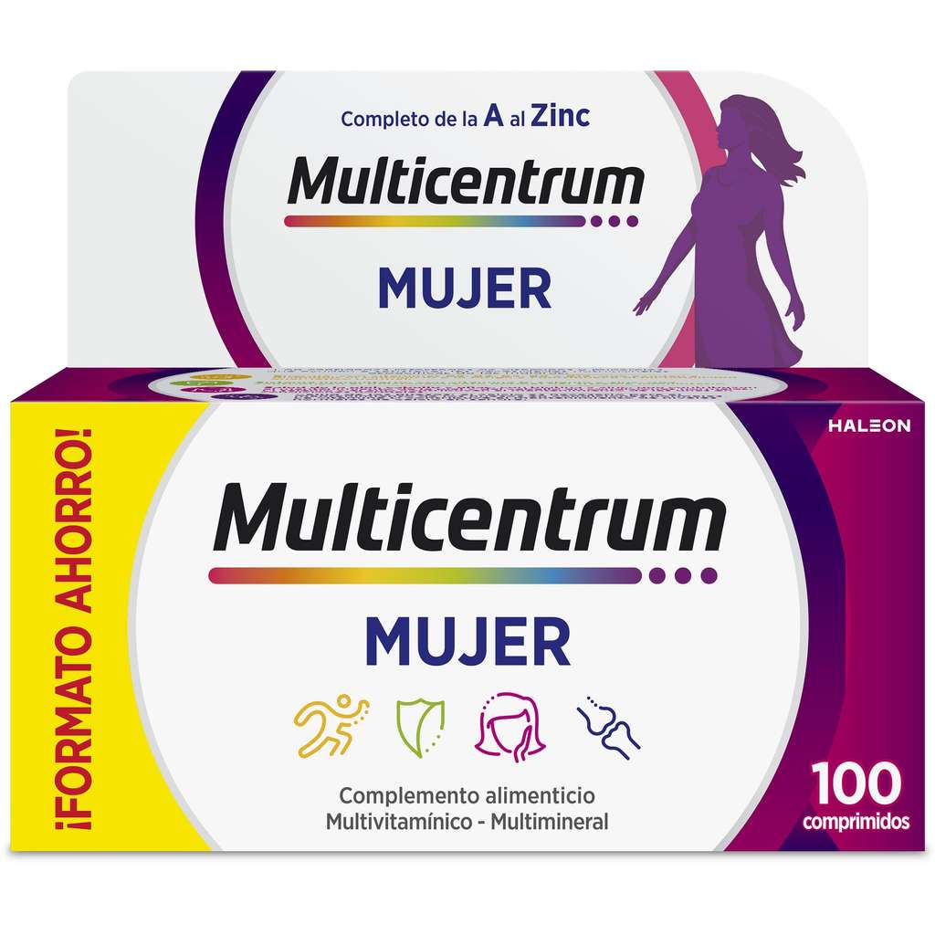 Multicentrum Mujer - Complemento Alimenticio Multivitamínico y Multimineral  para Mujeres (100 Comprimidos) » Chollometro