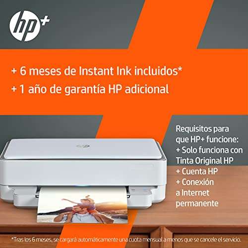Impresora Multifunción HP Envy 6020e - 6 meses de impresión Instant Ink con HP+