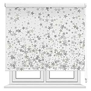 Estor enrollable Estrellas (An x Al: 105 x 190 cm, Blanco)
