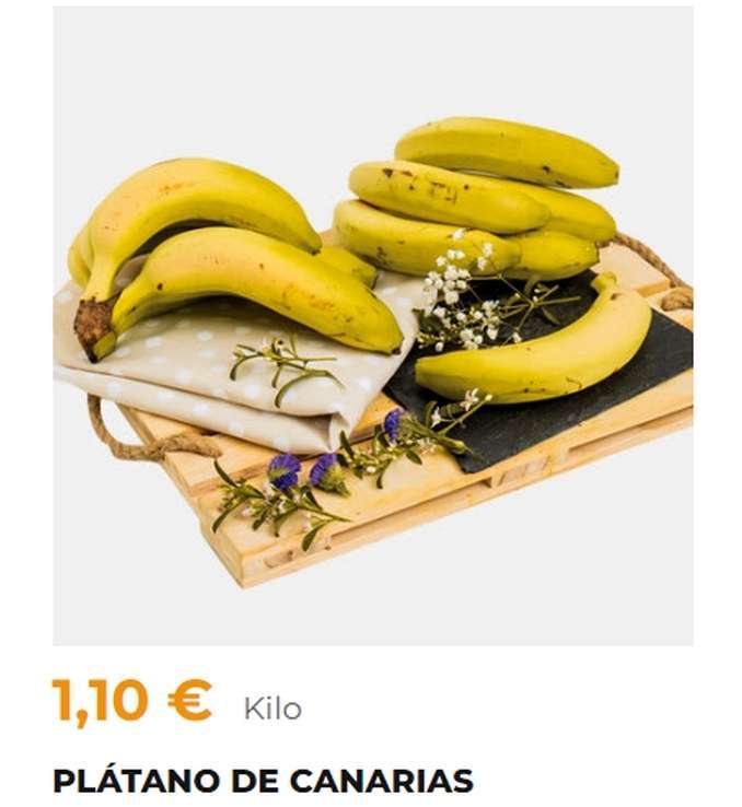 Plátano de Canarias a 1,10€ Kg.