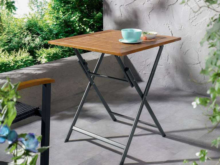 Mesa plegable de madera Valencia // En gris por 37.99€
