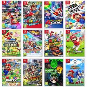 Nintendo Switch - Juegos Mario a 39€ (Odyssey, Luigi's Mansion, Party, Mario Bros. U Deluxe, 3D World + Bowser's Fury)