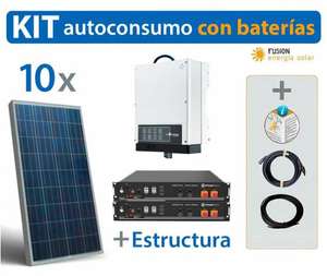 Kit Solar Autoconsumo Con Baterías De Litio - 2800Wp | 4.800 Wh