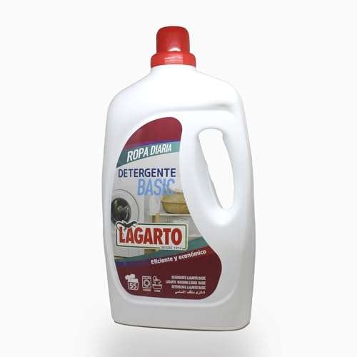 Caja 4 unidades Lagarto Detergente Liquido Basic (4 x 55 Lavados. Total 220 lavados). 3'57€/ud