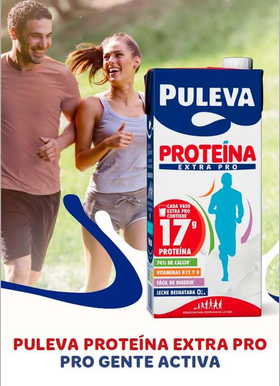 Puleva Proteína Extra Pro, 6 x 1L - Si compráis 4 packs (24 en total), se os quedará a 22 euros