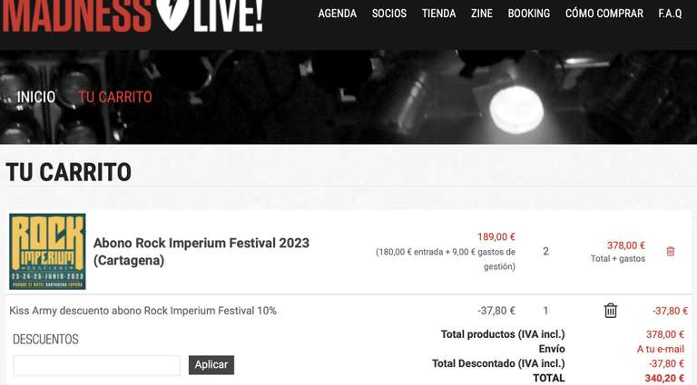 Descuento 10% abonos Rock Imperium Festival