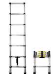 Escalera Telescópica de Acero Galvanizado Plegable y Extensible | Desde 2,0 m Hasta 4,4 m | Certificación EN131