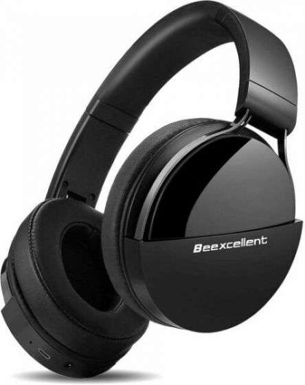 Casco Beexcellent Q7 Over the Head Auriculares Diaderma con Micrófono/Bluetooth, Aislamiento de Sonido, Carga Rápida