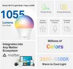 Tapo L535E - Bombilla color Matter over WiFi, 1055 lúmenes, CRI 80 (Google Home, Alexa, SmartThings, Apple Home)