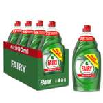 Pack 4x900ML Fairy Ultra Poder Original Líquido Lavavajillas Fórmula Efectiva Que Deja Los Platos Relucientes, Impresionante Poder Antigrasa