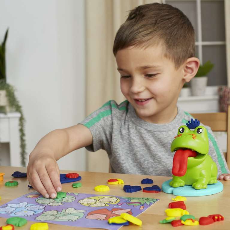 Play-Doh Juguete Preescolar con Plastilina, Primeras Creaciones con la Rana y los Colores, 4 Botes