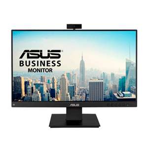 ASUS Monitor de negocio de 24", Webcam 1080p, IPS, Full HD, sin marco, luz azul de baja intensidad, matriz de micrófonos y altavoces estéreo