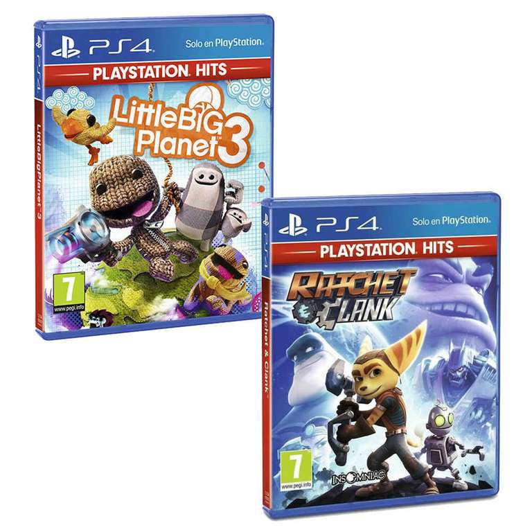 PACK LITTLE BIG PLANET 3 HITS+RATCHET & CLANK HITS PS4.