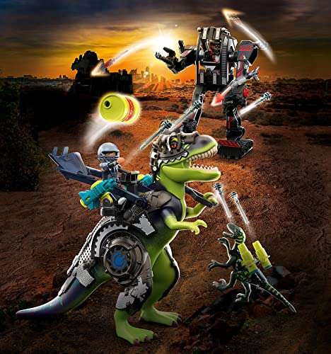 PLAYMOBIL Dino Rise T-Rex: Batalla de los Gigantes, A partir de 5 años