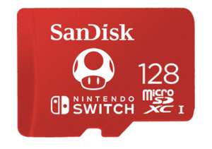 Tarjeta micro SDXC - SanDisk Licencia Nintendo, 128 GB, Para Nintendo Switch, 100 MB/s, UHS-I, U3, Rojo