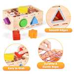 Cubo Actividades Bebe para Clasificar Formas, Colores. Juguetes de Madera Sensoriales Montessori