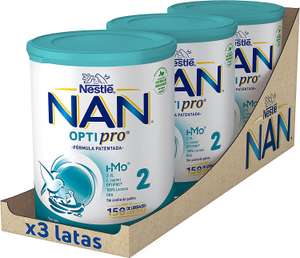 Nestlé Nan Optipro 2 Leche de Continuación en Polvo, 3 x 800g