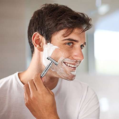TROP maquinilla de afeitar con 4 cuchillas de repuesto, incluye estuche, acabado cromado – maquinilla de afeitar