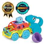 Toomies E73251 Tomy Chase & Roll Raptors, Push-Along, Dinosaur Children, Jurassic World, Colours and Sound, 12 Months+, Multicoloured